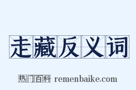 走藏反义词是什么意思的图片